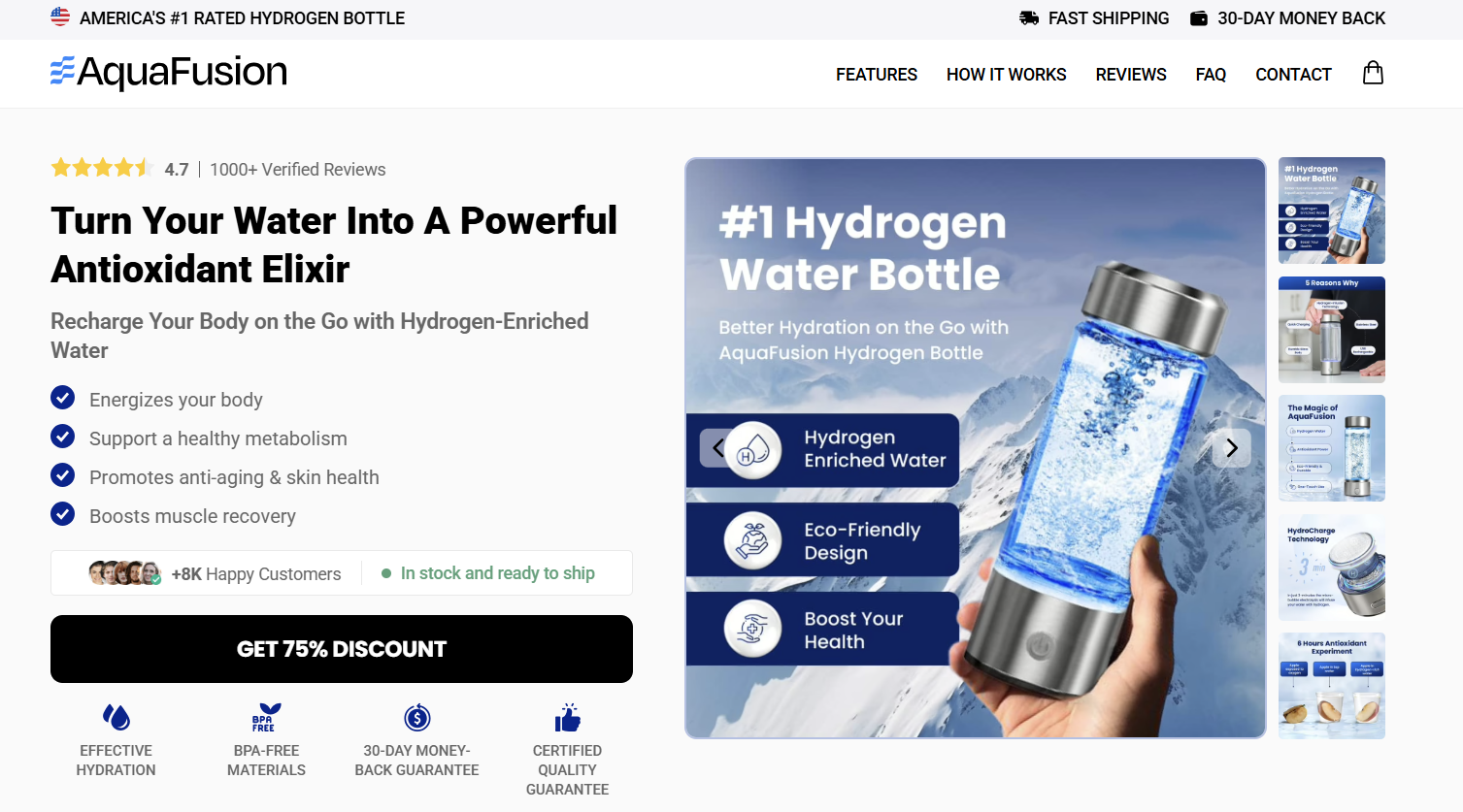 AquaFusion Hydrogen Bottle
